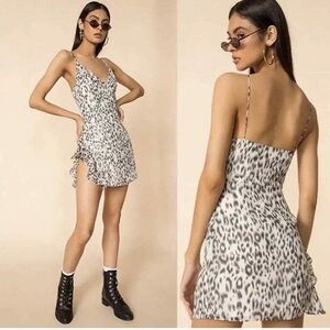SUPERDOWN Kina Snow Leopard Mini Dress